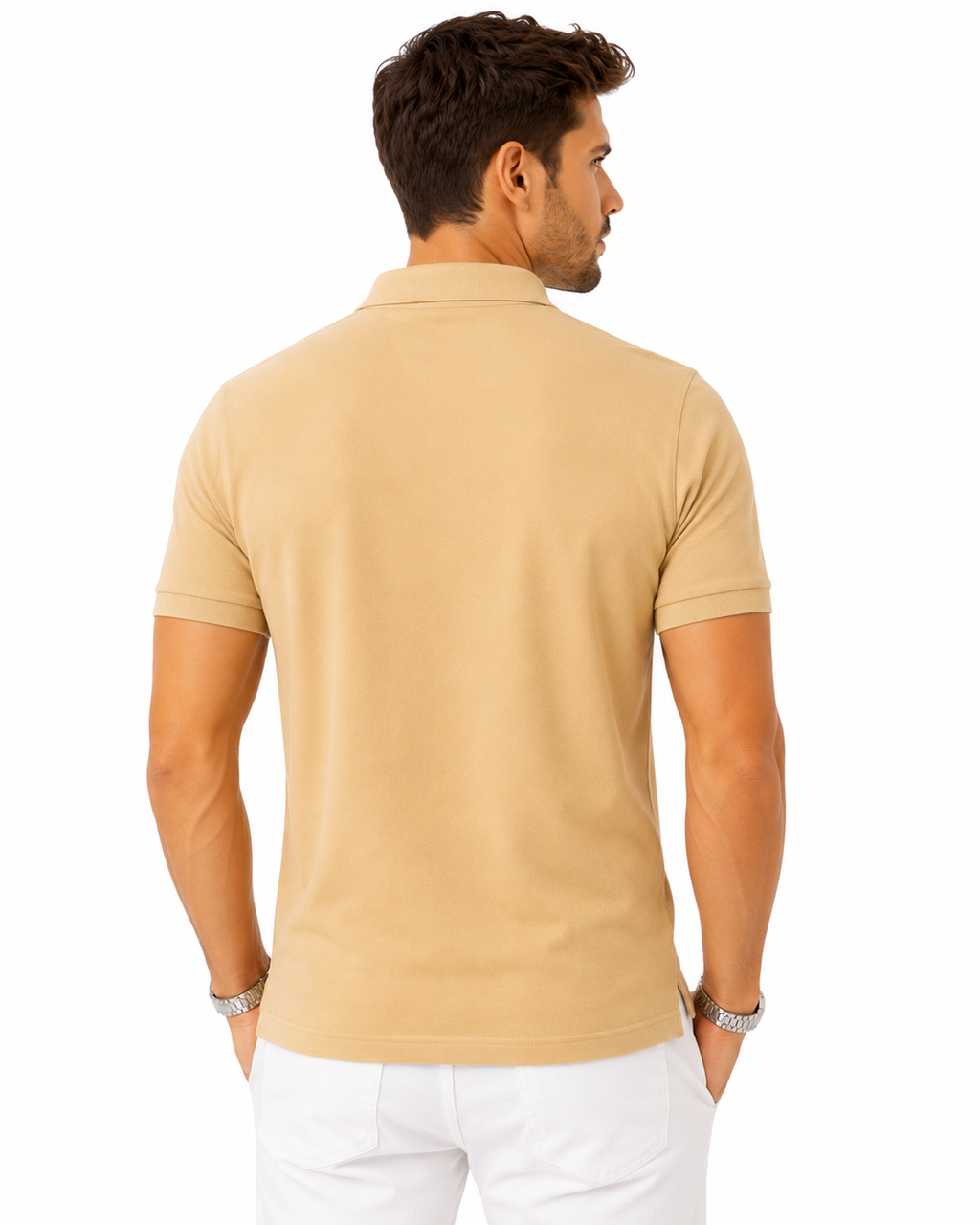 E1.88 Beige Core Polo T-Shirt